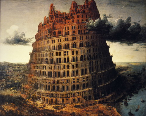 Fantáziakép "Bábel tornyáról", a csillagászati célokra is használt, 90 m magas Marduk-szentélyről
