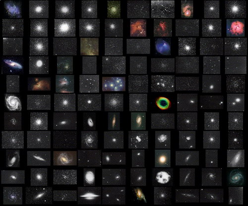 A 110 Messier-objektum egy képen (H. Frommert és C. Kronberg)