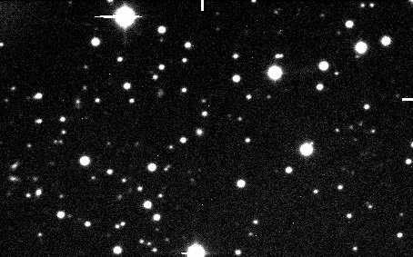 A (73511) Lovas kisbolygó helyzete 2002 karácsonyának két napján (JATE Asteroid Survey).