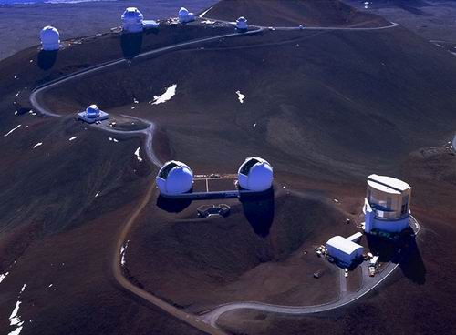További távcsőóriások a Mauna Kea tetején.